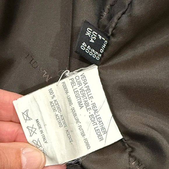 Bruno Magli Vintage Brown Leather Jacket - Picture 7 of 8